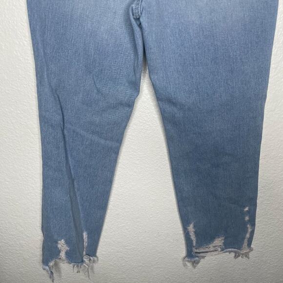 Flying Monkey Womens Jeans Size 27 Blue Denim Light Wash Distressed Skinny Leg - Picture 14 of 15